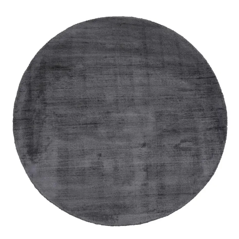 Dutch Lifestyle - Viscose - Vloerkleed - 195cm rond - Grijs