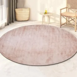Dutch Lifestyle - Viscose - Vloerkleed - 195cm rond - Roze