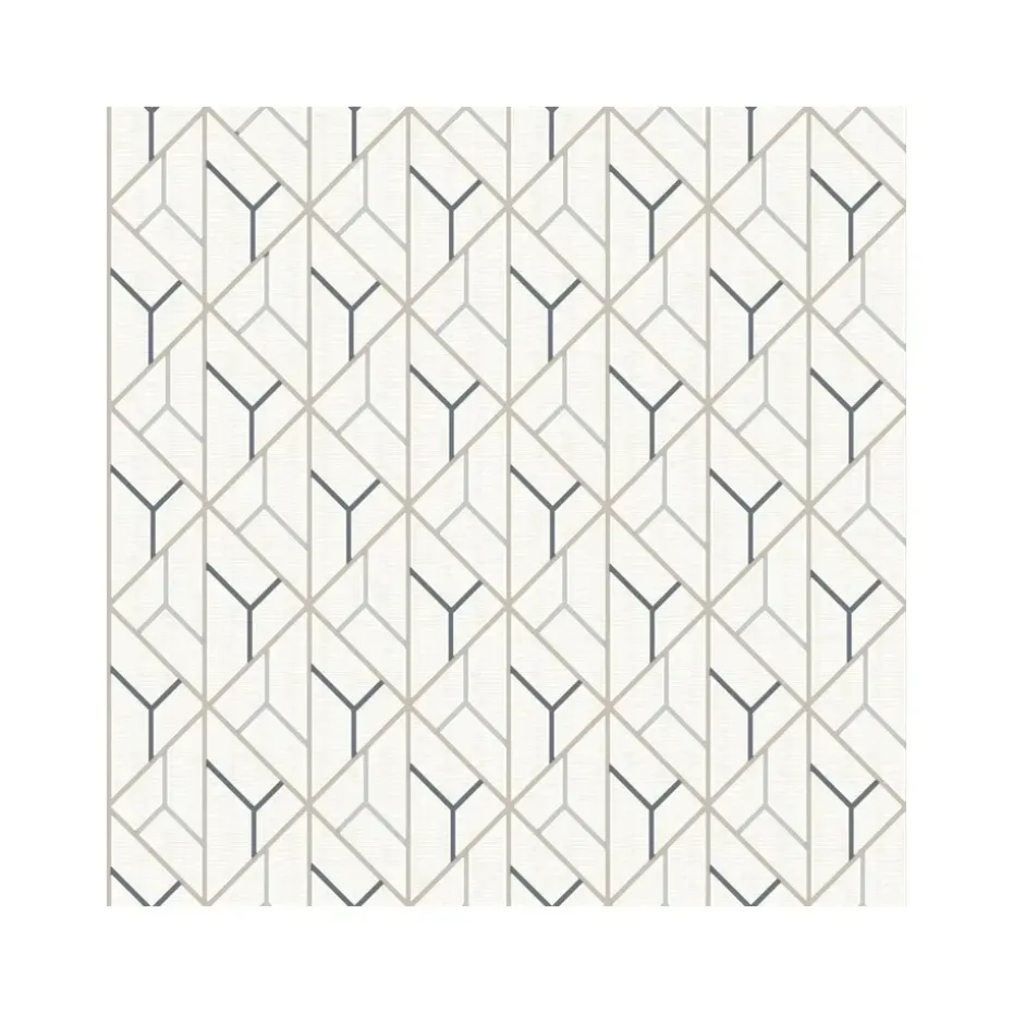 Dutch Wallcoverings - Galactik dessin beige/donkerblauw - 0,53x10,05m
