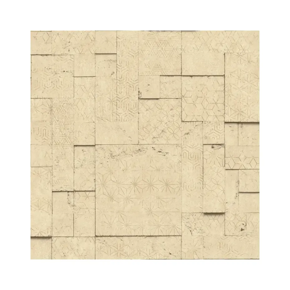 Dutch Wallcoverings - Horizons tegels/dessin beige - 0,53x10,05m