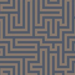 Dutch Wallcoverings - Indulgence Maze navy - 0,53x10,05m
