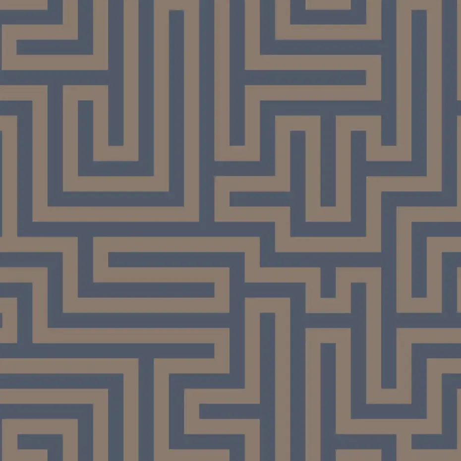 Dutch Wallcoverings - Indulgence Maze navy - 0,53x10,05m