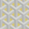 Dutch Wallcoverings - Indulgence Trident geo grey/yellow -0,53x10,05m