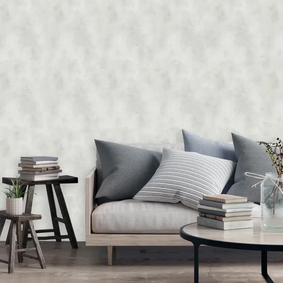 Dutch Wallcoverings - Loft uni lichtgrijs - 0,53x10,05m
