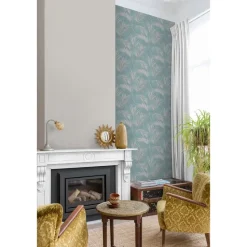 Dutch Wallcoverings - Myriad Palm Springs blauw/grijs - 0,53x10,05m