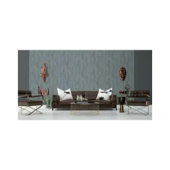 Dutch Wallcoverings - Odyssee hout blauw - 0,53x10,05m