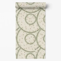 Dutch Wallcoverings Vliesbehang Artifice mozaïc tegel - beige/groen - 10m x 53cm