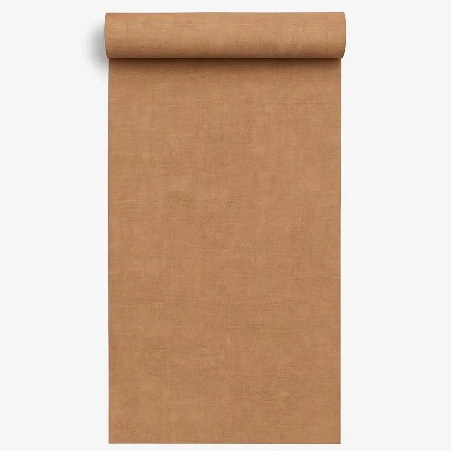 Dutch Wallcoverings Vliesbehang Linen & Textures uni - browngold - 10,05m x 53cm