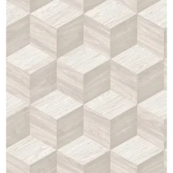 Dutch Wallcoverings Vliesbehang Renaissance natural cube - offwhite - 10m x 53cm