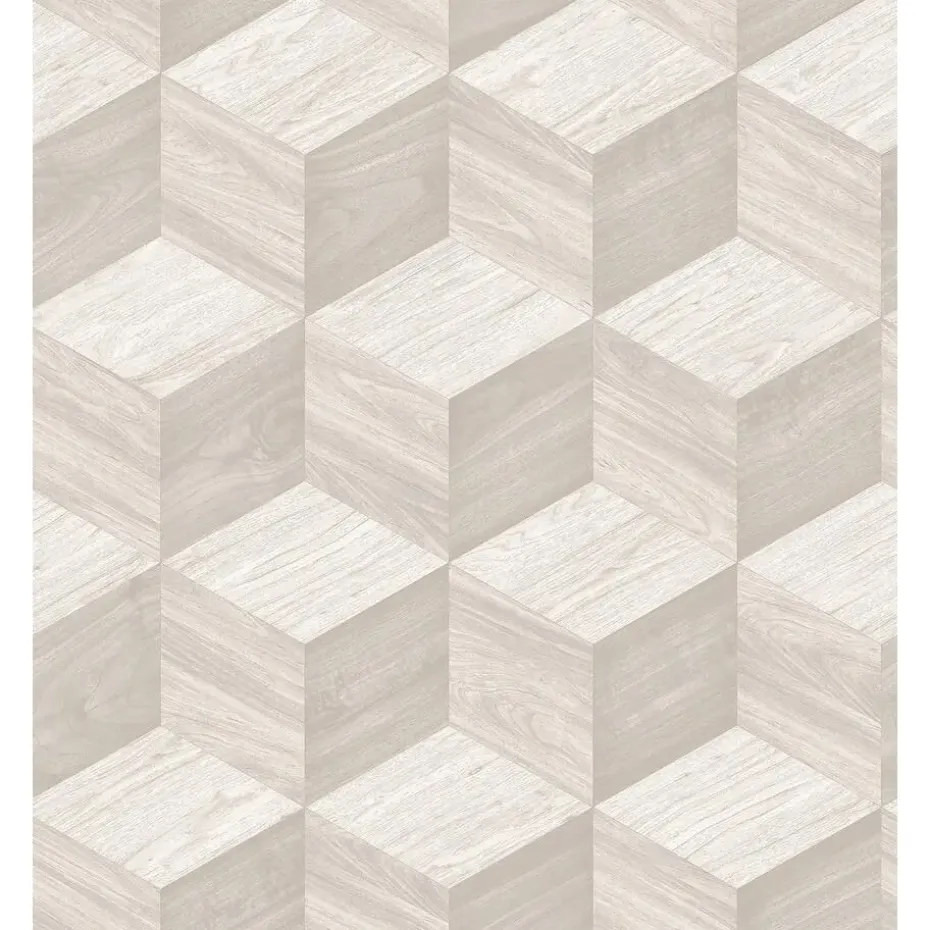 Dutch Wallcoverings Vliesbehang Renaissance natural cube - offwhite - 10m x 53cm