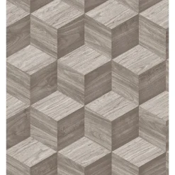 Dutch Wallcoverings Vliesbehang Renaissance natural cube - taupe - 10,05m x 53cm