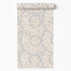 Dutch Wallcoverings Vliesbehang Artifice mozaïc tegel - beige/terra - 10m x 53cm