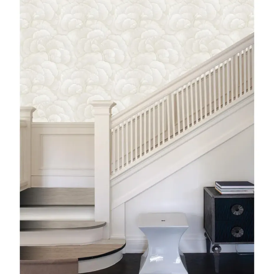 Dutch Wallcoverings Vliesbehang Renaissance blossom - wit - 10,05m x 53cm