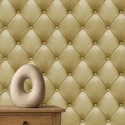 Dutch Wallcoverings Vliesbehang Artifice kapiton - oker - 10,05m x 53cm