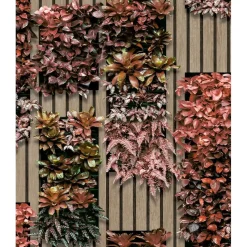 Dutch Wallcoverings Vliesbehang Artifice planken/planten - beige/grn - 10mx53cm