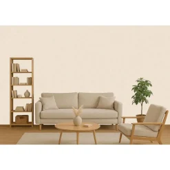 Dutch Wallcoverings Vliesbehang Fabric Touch velvet - crème - 10,05m x 53cm