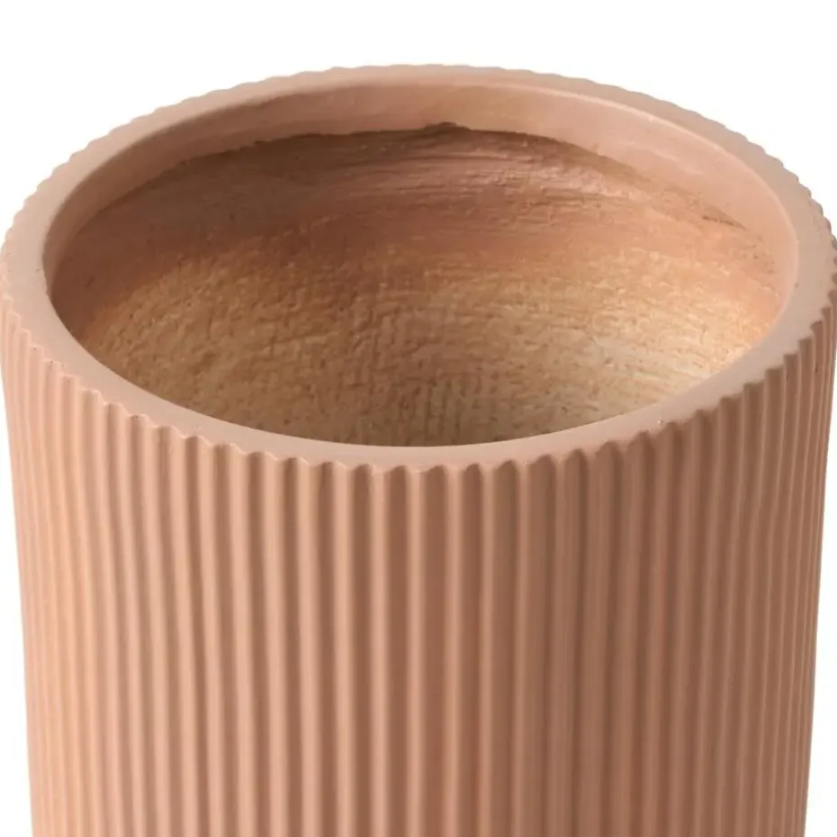 EANTIO - Bloempot - 25 x 25 x 38 cm - Bruin - Kleivezels
