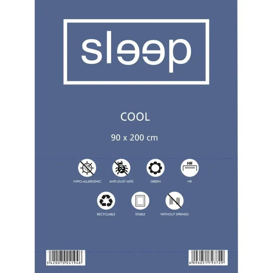 Eenpersoonsmatras Cool 90x200x10cm - koudschuim