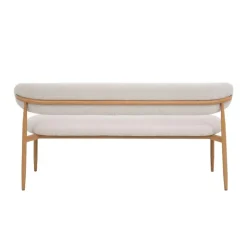 Eetkamerbank Beige/Naturel - Zithoogte 47cm - 160x55x77cm - Alexia