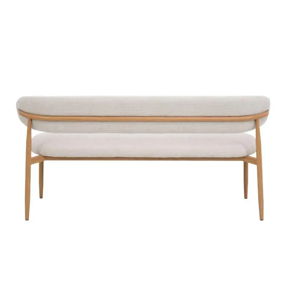 Eetkamerbank Beige/Naturel - Zithoogte 47cm - 160x55x77cm - Alexia