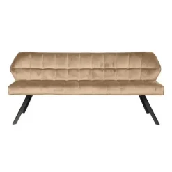 Eetkamerbank Champagne Velvet - Metalen Onderstel