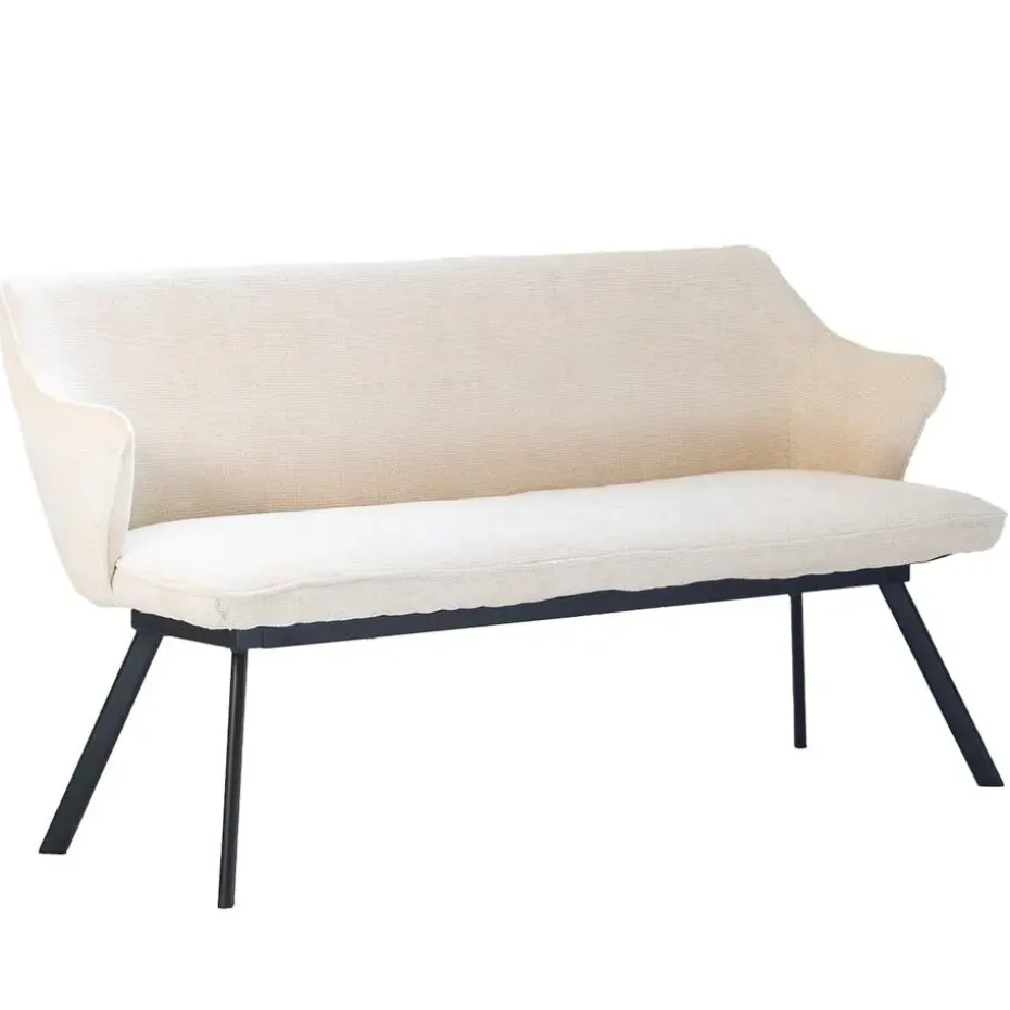 Eetkamerbank Rechthoek - Beige Stof - 160x60x88cm - Taylor