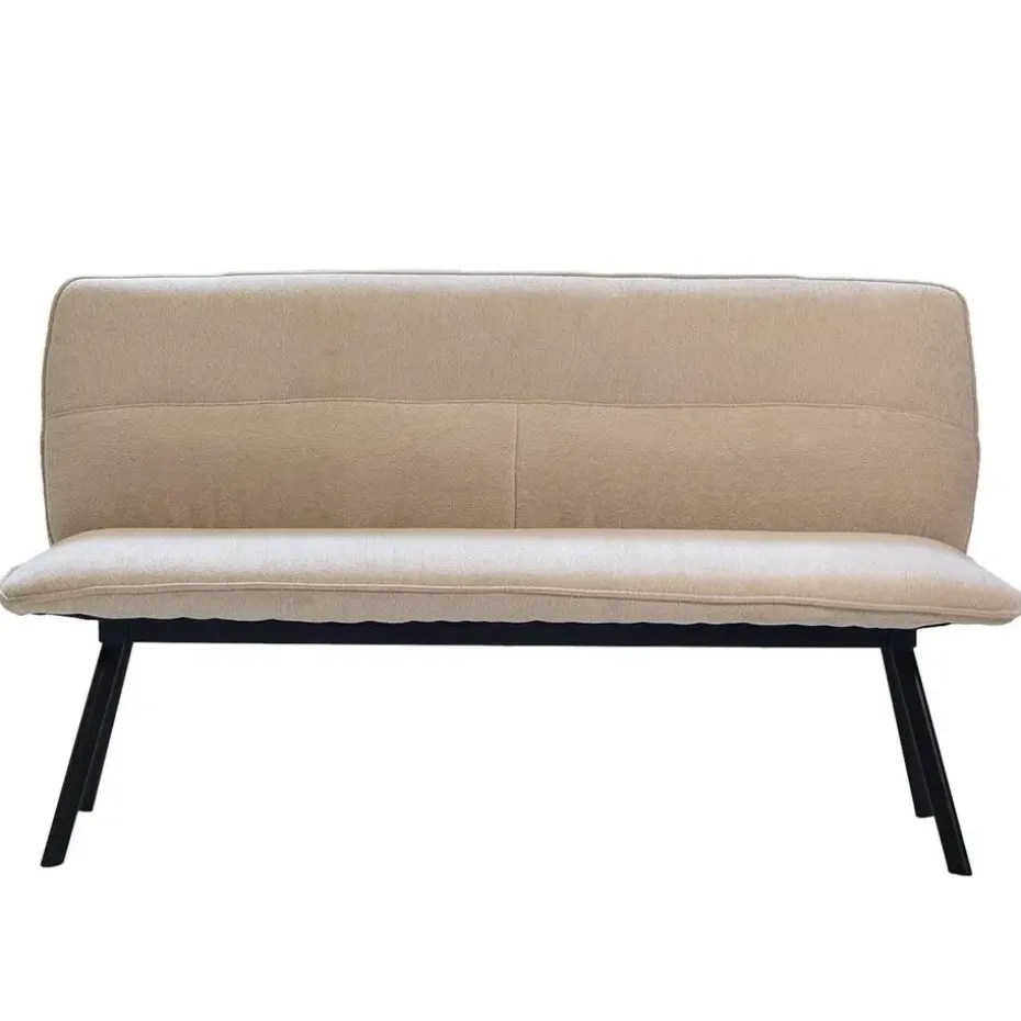 Eetkamerbank Rechthoek - Beige Stof - 160x60x88cm - Harper