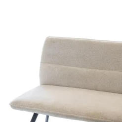Eetkamerbank Rechthoek - Beige Stof - 160x60x88cm - Harper