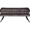 Eetkamerbank Rilla 180cm velours - antraciet