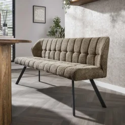Eetkamerbank 2,5-Zits - Bouclé Zand - 180x59x84cm - Raster