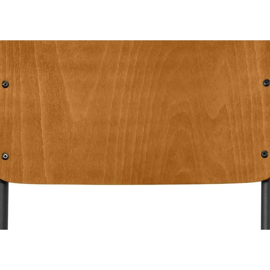 Eetkamerstoel Oscar - hout - bruin/zwart