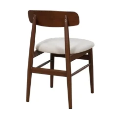 Eetkamerstoel Walnoot Hout - 45x51x76cm - Zithoogte 47cm - Liza - Set van 2