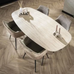 Eetkamertafel Keramiek - 180x90x76cm - Deens Ovaal - Ceramic
