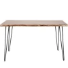 Eettafel Acaciahout 130x70x77cm - Tafel Edge