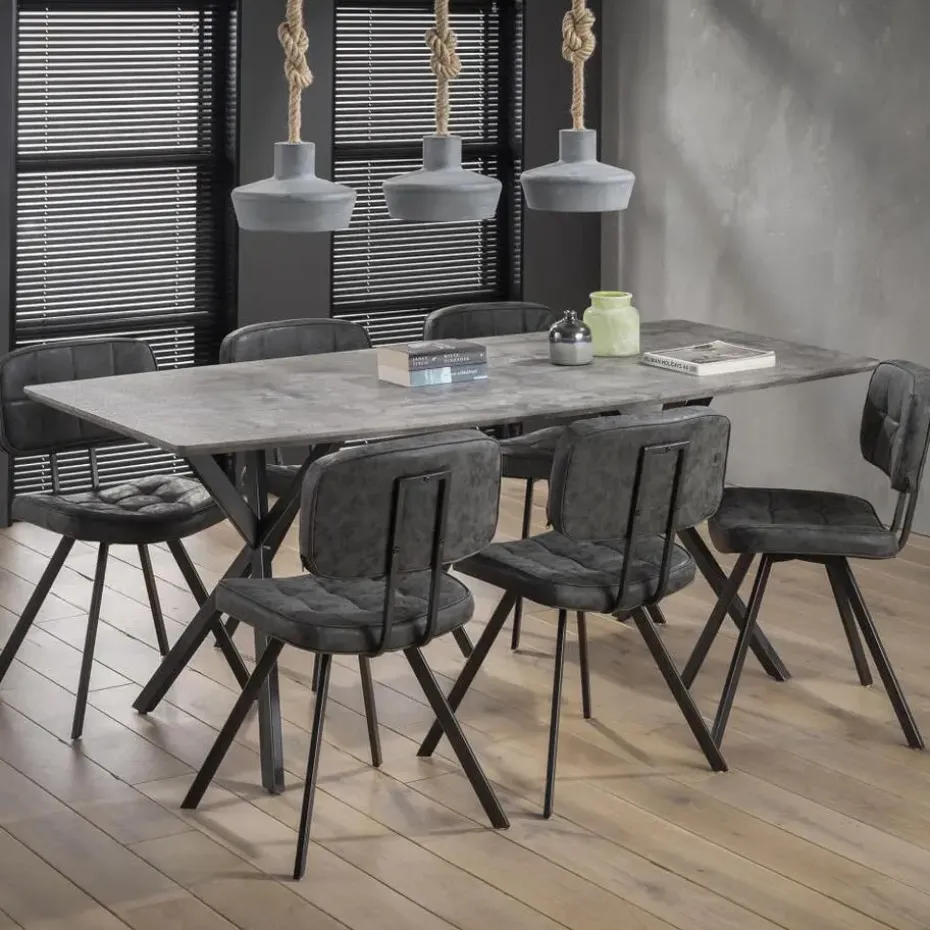 Eettafel Betonlook - 190x90x76cm