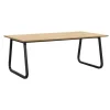 Eettafel Brigitte rechthoekig - naturel/zwart - 180x90 cm