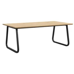 Eettafel Brigitte rechthoekig - naturel/zwart - 220x100 cm