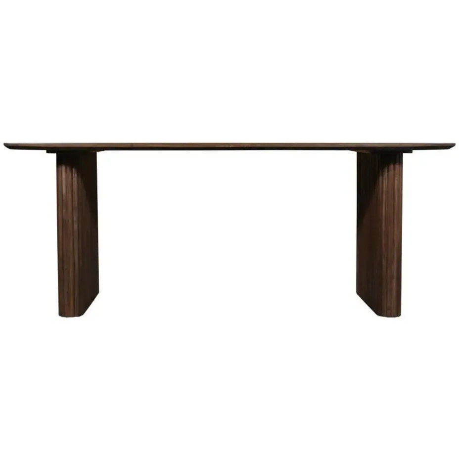 Eettafel Deens Ovaal - Donkerbruin Mangohout - 240x100x76cm - Juro