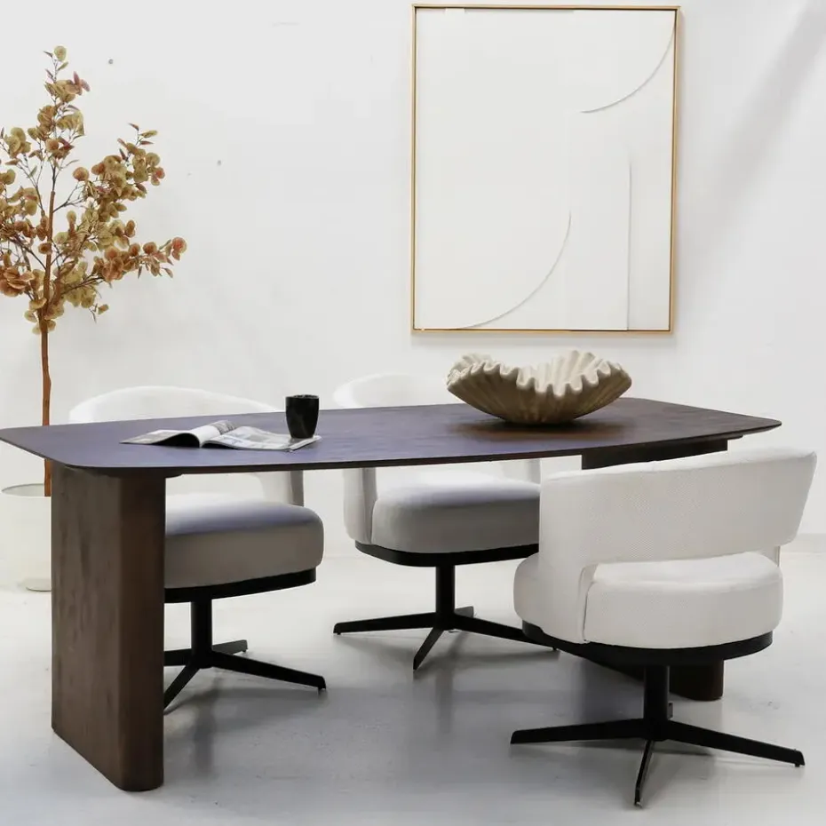 Eettafel Deens Ovaal - Donkerbruin Mangohout - 200x100x75cm - Dai