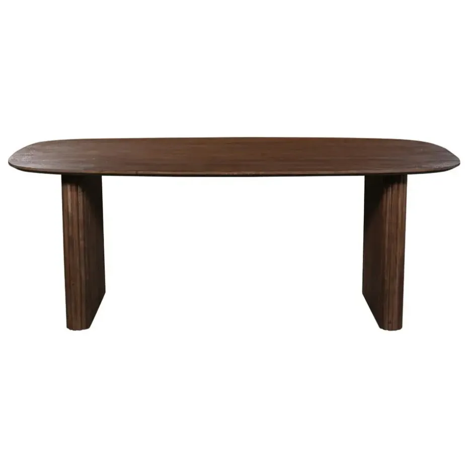 Eettafel Deens Ovaal - Donkerbruin Mangohout - 200x100x75cm - Dai