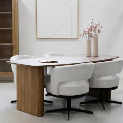 Eettafel Deens Ovaal - Naturel Mangohout - 200x100x75cm - Dai