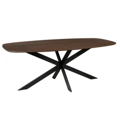 Eettafel Deens Ovaal Bruin Hout - 180x90x76cm - Ferris