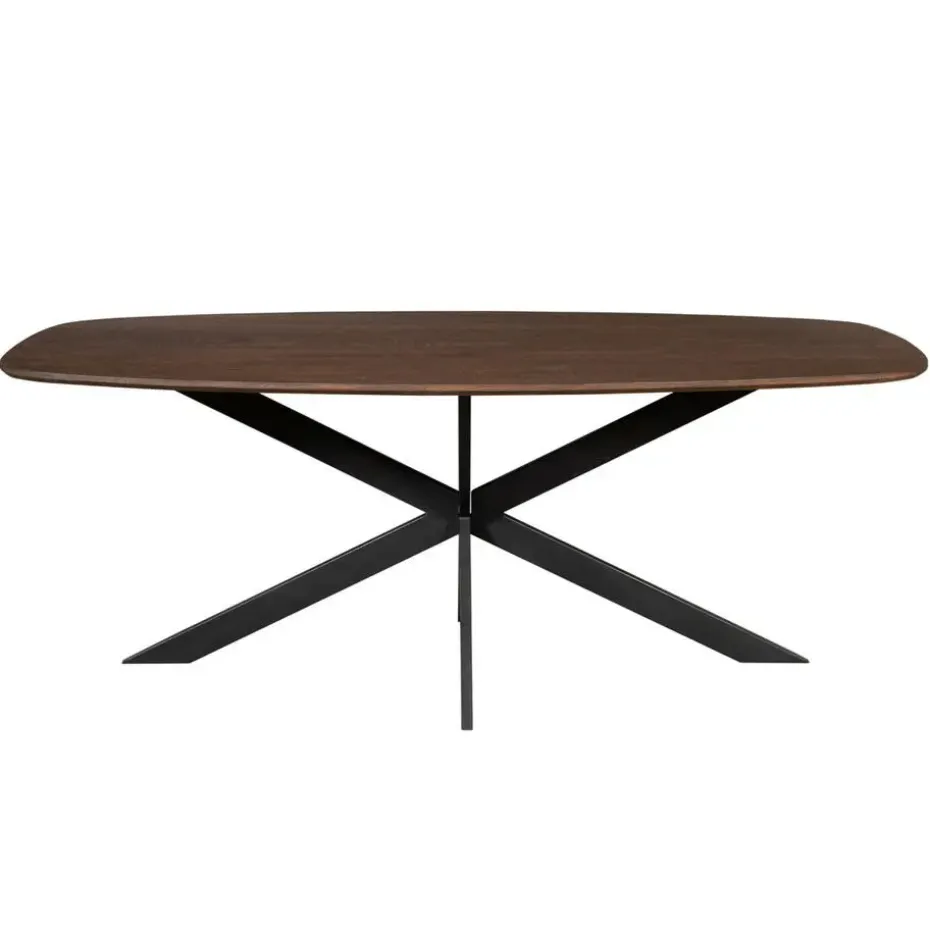 Eettafel Deens Ovaal Bruin Hout - 280x120x76cm - Ferris