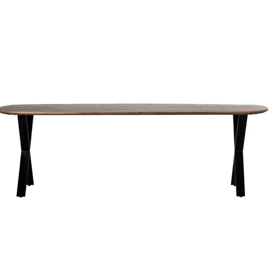 Eettafel Deens Ovaal 200cm - Bruin - Mangohout - Tafel Gordon