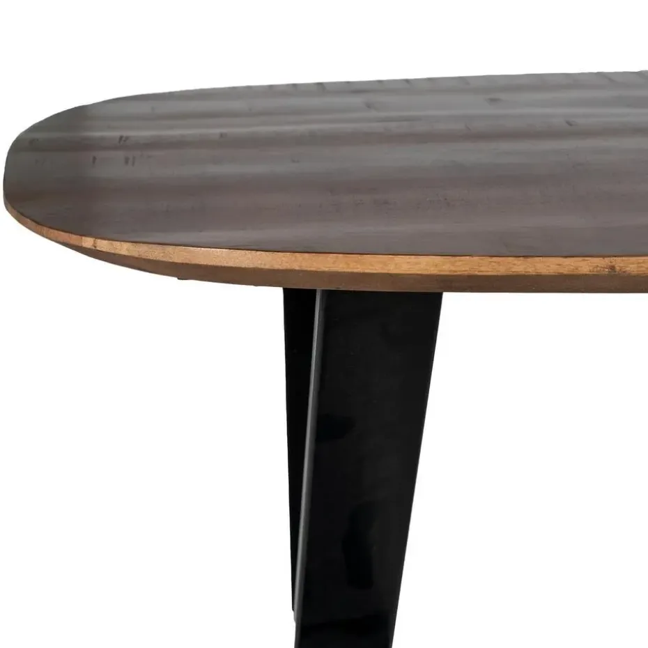 Eettafel Deens Ovaal 200cm - Bruin - Mangohout - Tafel Gordon