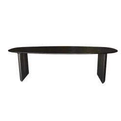 Eettafel Deens Ovaal 220cm - Zwart Mangohout - Feline