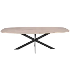 Eettafel Deens Ovaal Naturel Hout - 240x110x76cm - Ferris