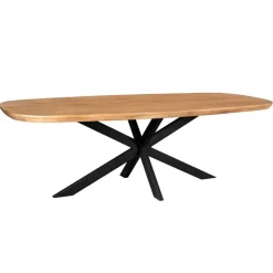 Eettafel Deens Ovaal Naturel Hout - 200x100x76cm - Madison