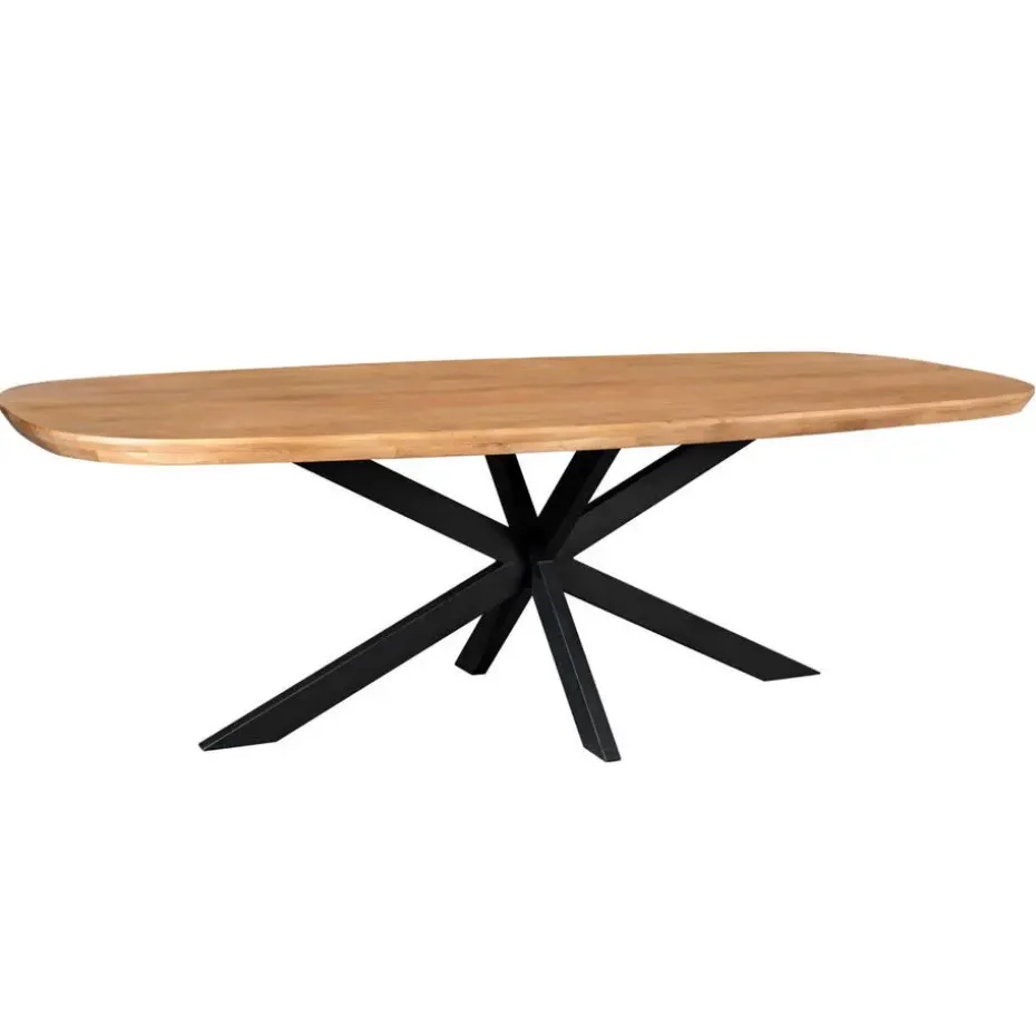 Eettafel Deens Ovaal Naturel Hout - 200x100x76cm - Madison