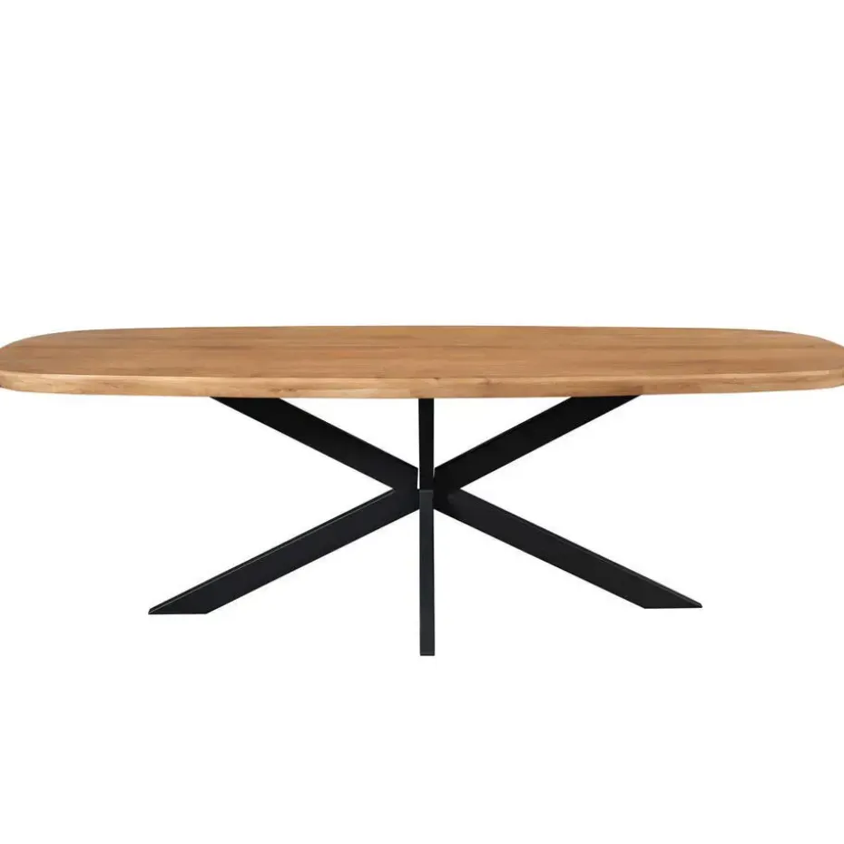 Eettafel Deens Ovaal Naturel Hout - 200x100x76cm - Madison